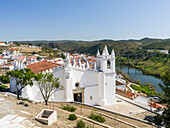 The church of Mertola, a former Mosque dating back to the Moorish times. Mertola on the banks of Rio Guadiana in the Alentejo. Portugal