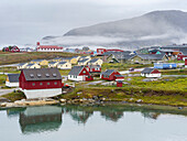 The small town Narsaq in the South of Greenland.