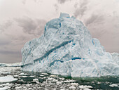 Ilulissat Icefjord at Disko Bay. The Icefjord is listed as UNESCO World Heritage Site, Greenland.