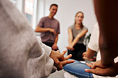 Teachers and children in first aid class