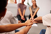 Teachers and children in first aid class