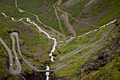 Winding road in mountains