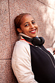 Portrait of woman looking at camera