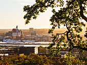 City buildings at water