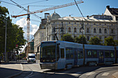 Straßenbahn auf der Stadtstraße