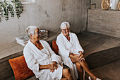Women relaxing in spa
