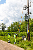 Electricians at work