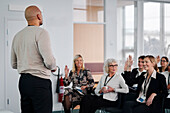 Man having presentation during business meeting