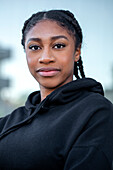 Portrait of beautiful woman with braided hair