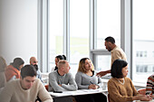 Teacher and adult students in class