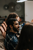 Man sitting at business meeting