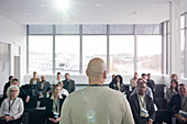 Man having presentation during business seminar