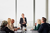 Business people having meeting in boardroom