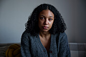 Portrait of pensive young woman