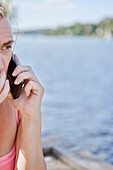 Woman talking via cell phone