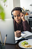 Boy doing homework at home