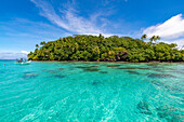 Motu Vaiorea, Bourayne Bay, Huahine, Französisch-Polynesien