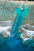Kanal im Riff, Akaoa Tapere, Rarotonga, Cookinseln, Südpazifik
