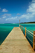Anlegesteg, Avana Harbor, Muri Lagoon, Rarotonga, Cookinseln, Südpazifik
