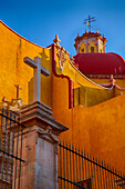 Mexico, Guanajuato, Basilica Coelgiata de Nuestra with it's colorful Yellow