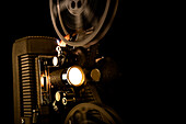 Studio shot of old projector