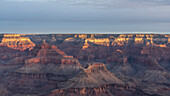 Vereinigte Staaten, Arizona, Grand Canyon National Park, South Rim, Abgetragene Landschaft