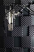 Microphone in recording studio