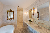 Interior of luxury bathroom