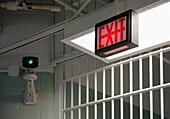 Exit sign in prison