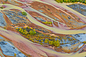 USA, Alaska, Brooks Range, Arctic National Wildlife Refuge. Luftaufnahme des Ivishak River