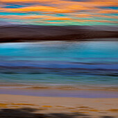 USA, Alaska, Juneau. Abstract sunset over ocean