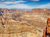 USA, Arizona. Grand Canyon West, view with the Colorado River.