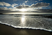 USA, California, La Jolla. Sunset over beach