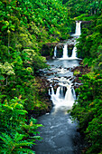 Umauma Falls along the lush Hamakua Coast, The Big Island, Hawaii, USA