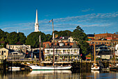USA, Maine, Camden, Camden Harbor, dawn
