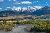 Yellowstone-Fluss, Absaroka-Berge, Montana.