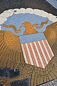USA, Nevada, Bas relief plaque of the American Eagle. Hoover Dam.