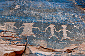 USA, Nevada. Valley of Fire State Park, Menschliche Petroglyphen