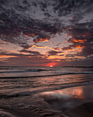 USA, New Jersey, Cape May National Seashore. Sunset on seashore