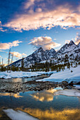 Clearing storm over the Tetons from Cottonwood Creek, Grand Teton National Park, Wyoming, USA