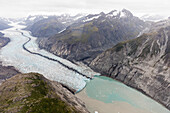 Flight-seeing from Haines over the Fairweather Range in Glacier Bay National Park, Southeast Alaska, United States of America, North America