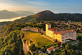 La Rocca di Angera, Angera, Lago Maggiore, Piedmont, Italian Lakes, Italy, Europe