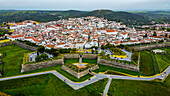 Luftaufnahme von Elvas, UNESCO-Welterbestätte, Alentejo, Portugal, Europa