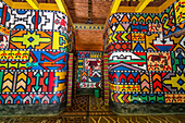 Unique colourful architecture, Alliance Francaise, Ziguinchor, Casamance, Senegal, West Africa, Africa