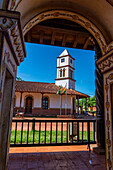 Front portal of the Mission of Concepcion, Jesuit Missions of Chiquitos, UNESCO World Heritage Site, Santa Cruz department, Bolivia, South America