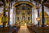 Interior of the San Ignacio de Velasco Mission, Jesuit Missions of Chiquitos, Santa Cruz department, Bolivia, South America