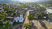 Aerial of Paraty, UNESCO World Heritage Site, Brazil, South America