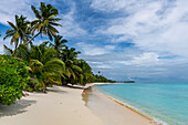 Weißer Sandstrand, Richtungsinsel, Cocos (Keeling)-Inseln, Australisches Territorium im Indischen Ozean, Australien, Indischer Ozean