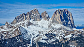 Langkofel mountain, Dolomites National Park, UNESCO World Heritage Site, South Tyrol, Italy, Europe