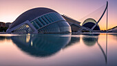 Hemisferic, Stadt der Künste und Wissenschaften bei Sonnenaufgang, Valencia, Spanien, Europa